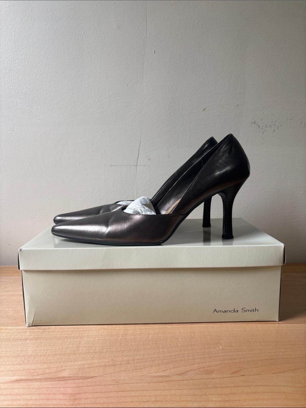 Amanda Smith Metallic Chocolate Pointed Toe‎ Pumps 7M